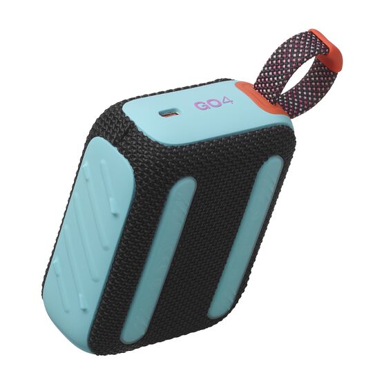 JBL Go 4 - Black and Orange - Ultra-Portable Bluetooth Speaker - Detailshot 2 JBL Go 4 - Black and Orange - Ultra-Portable Bluetooth Speaker - Detailshot 2